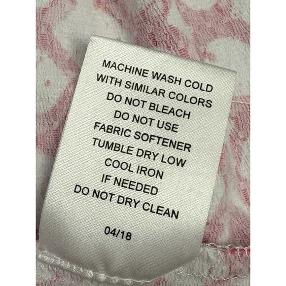 Ibkul Pink Patterned Short Sleeve Mock Golf Shirt Size Small 1/4 Zip - Picture 7 of 7